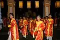 Musicians of the royal court playing traditional court music (nhã nhạc).