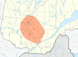 Map of Atikamekw Aski in Quebec, Canada