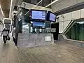 Station entrance signage, PIDS and lift at the concourse, October 2024