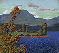 "Norwegian Landscape", 1909, Oil on cardboard, Art Museum of Estonia