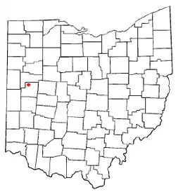 Location of Kettlersville, Ohio