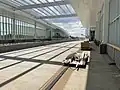 The under construction passenger boarding area of the Lake St Station.