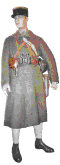 Uniform of a French army officer of the 43rd Infantry Regiment in 1940 at the Dunkirk Museum dedicated to Operation Dynamo and defence