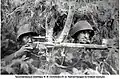 Famous Soviet sniper duo Fyodor Okhlopkov and Vasilij Kvachantiradze use a Mosin-Nagant sniper rifle with PU scope