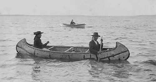 North American birch-bark canoe