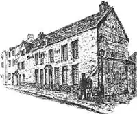 Sketch of the early Black Boy Inn.