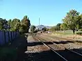 Opawa railway station site, looking south towards Woolston.