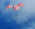 The EFT-1 Orion before splashdown, 5 December 2014