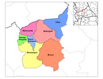 Sub-prefectures of Ouham before Dec. 2020