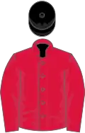 Crimson, black cap