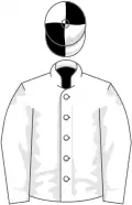 White, black quartered cap