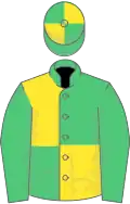 Emerald green and yellow (quartered), emerald green sleeves