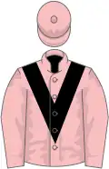 Pink, black chevron