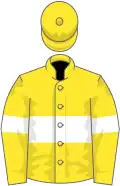 Yellow, white hoop and armlets