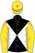 Black and white diabolo, yellow sleeves and cap