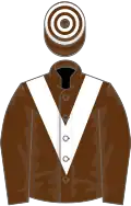 Brown, White chevron, hooped cap