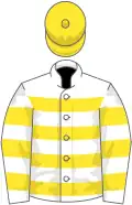 White and Yellow hoops, Yellow cap