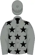 Grey, black stars on body