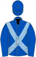 Royal Blue, Light Blue cross belts