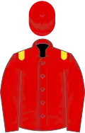 RED, yellow epaulettes, red cap