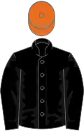BLACK, orange cap