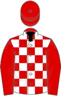 Red and White check, Red sleeves and cap