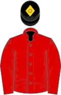 Red, black cap, gold diamond