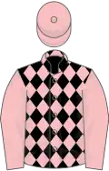 Black and Pink diamonds, Pink sleeves and cap