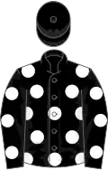 Black, white spots, black cap