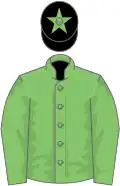Light green, black cap, light green star