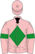 Pink, green diamond and armlets