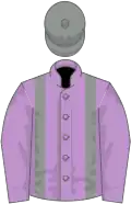 Mauve, grey braces, grey cap