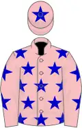 Pink, blue stars, star on cap