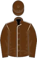 Brown, white seams, brown sleeves