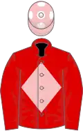 Red, Pink diamond, Pink cap, White spots