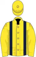 Yellow, dark blue braces