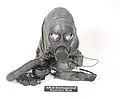 Respiratory Protective Device, modified XM-44 mask, with components (e.g. MCC filter, tube and interface, the Hydration Liquid Nutrient (HLN) water drinking tube, and the butyl rubber hood)