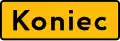 T-3 "plate indicating an end of a distance on which a hazard is repeated or occurs"