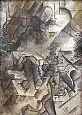 Pablo Picasso, 1911, Woman with a Guitar by the Piano, oil on canvas, exhibited at Centre for Modern and Contemporary Art, Veletrzni (Trades Fair) Palace, Prague[1]