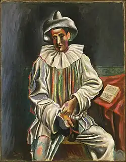 Pablo Picasso, 1918, Pierrot, oil on canvas, 92.7 × 73&nbsp;cm, Museum of Modern Art, New York
