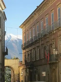 The main street with Palazzo Sipari