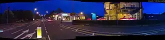Panaoramic View of Fenwick Road, the main street in Giffnock