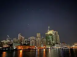 Buildings of Binondo and the Binondo-Intramuros Bridge seen at far right