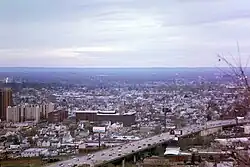 Interstate 80 and the east side of Paterson from the Garrett Mountain Reservation