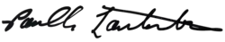 Cursive signature with Sharpee marker