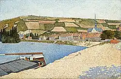 Les Andelys, Côte d'Aval, 1886, oil on canvas, 60 × 92&nbsp;cm, Art Institute of Chicago