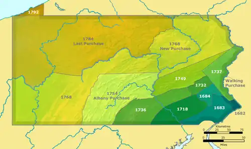 Land purchases from Native Americans in Pennsylvania