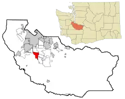 Location of Spanaway, Washington