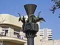 Pillar, screw and ducks, 1989 Steel, bronze and stainless steel 2 Masaryk Square, Tel Aviv-Yafo