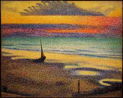 Georges Lemmen, 1891–92, Plage à Heist (Beach at Heist), oil on wood, 37.5 x 45.7&nbsp;cm, Musée d'Orsay Paris